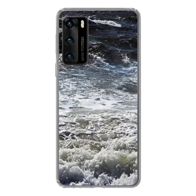 Produktbild von MuchoWow® Handyhülle Schutzhülle Hülle für Huawei P40 Nordsee - Wasser - Wellen Silikon Softcase Handy Hülle - Handytasche