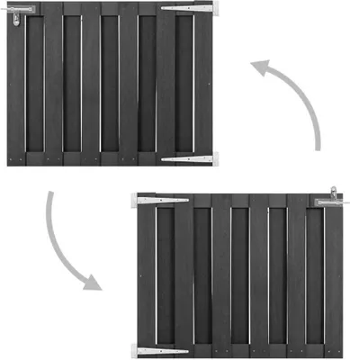 Produktbild von vidaXL Gartentor WPC 100 x 80 cm Grau