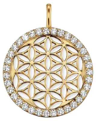 Produktbild von Engelsrufer Anhänger Lebensblume ERP-LILLIFL-ZI-G Sterling Silber 925 goldplattert