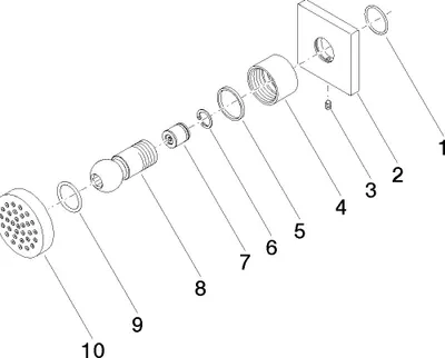 Produktbild von DORNBRACHT 28528782-33 Seitenbrause ohne Mengenregulierung