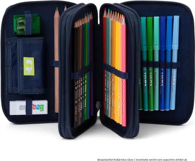 Produktbild von ergobag Federmäppchen Neo Maxi Pencil Case KuntBärbuntes Einhorn neonpink
