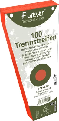 Image de Exacompta 6x 100 fiches intercalaires perforées 105x240mm Orange 13565E