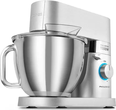 Produktbild von Küchenmaschine Phsm 9100, 1500 W, 5,5 L Schüssel, Planetenkneter, Fleischwolf, Trommelreibe, Mixaufsatz