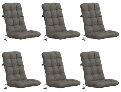 Productafbeelding van Set van 6 rugkussens VIANEN, 100% polyester, grijs
