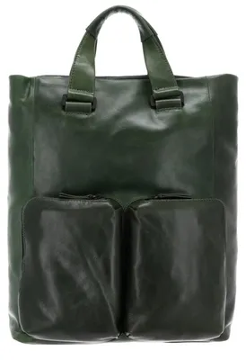 Productafbeelding van LEONHARD HEYDEN Leer laptop rugzak rugzak met laptopvak Porto Tote Bag / Rucksack 7815 Flaschengrün groen