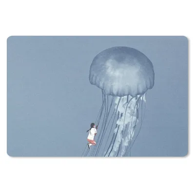 Produktbild von MuchoWow® Mauspad Mousepad Kinder - Quallen - Meerestiere - Vintage 27x18 cm - Mousepads - Maus Mat - Pad - Mausunterlage - Büroartikel - Desk Matten