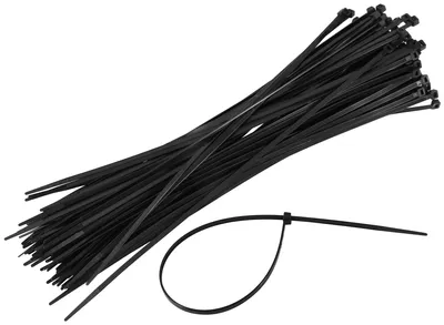 Produktbild von Kabelbinder, schwarz, 2,5 mm x 100 mm, 100 Stück/Pack