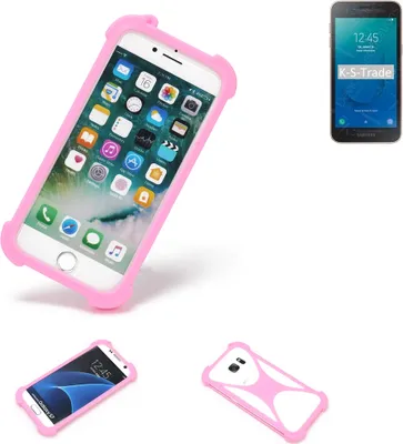 Produktbild von K-S-Trade Handy Hülle kompatibel mit Samsung Galaxy J2 Core 2020 Schutz Hülle Bumper Silikon Schutz Hülle Cover Case Silikoncase Silikonbumper TPU