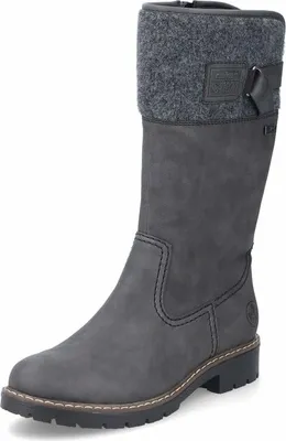 A single gray boot is shown against a white background.