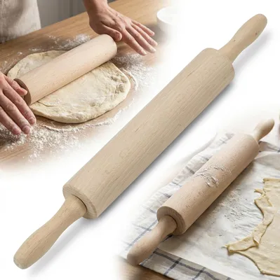 Obrázek produktu pro Dřevěný otočný pohyblivý svitek 44 fi 5cm Kuchyňská hřídel