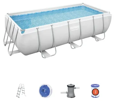 Immagine prodotto di Piscina rettangolare Power Steel Frame  Rettangolare 400x200x100 cm Bestway 56441