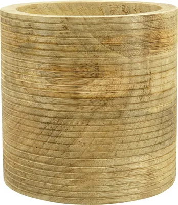 Produktbild von Übertopf Holz "DOST" natur Blumentopf Ø15cm H14,5cm Pflanzkübel Topf Indoor Deko