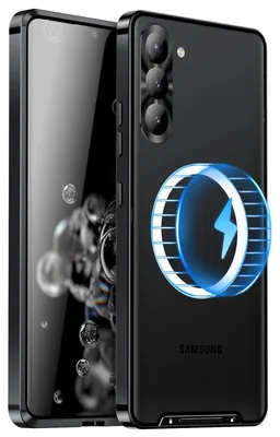 Obrázok produktu pre Ochranné puzdro pre Samsung Galaxy S25 5G s magnetickým Magsafe a matným kovovým dizajnom, čierne
