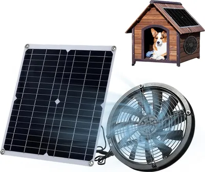 Zdjęcie produktu dla 9.8-calowy słoneczny wentylator wyciągowy z panelem słonecznym Przenośny zestaw wentylacyjny IP65 Wodoodporny z kablem 8.2Ft System wentylacji chłodzącej dla domu Szklarnia