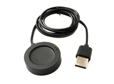 Zdjęcie produktu dla SYSTEM-S Kabel USB 2.0 100 cm stacja ładująca do smartwatcha Xiaomi Watch S2 42 46 mm Czarny