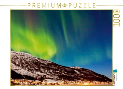 Produktbild von Calvendo Polarlicht über dem Lyngenfjord 1000 Teile Puzzle quer 640x480mm, Wittich Reinhold; 7458969
