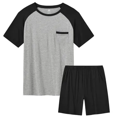 Produktbild von Kurzes Pyjama-Set für Herren mit T-Shirt und Shorts