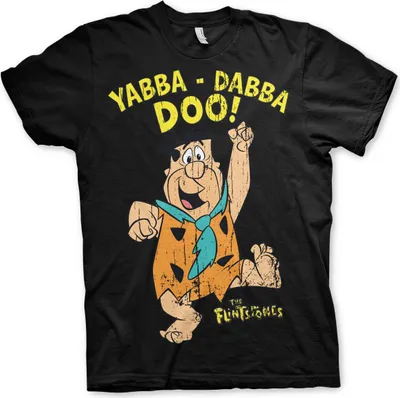 Productafbeelding van Yabba-Dabba-Doo T-shirt - Maat M - Zwart