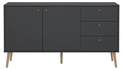 Immagine prodotto di Calicosy - Credenza 2 ante e 3 cassetti con gambe in legno L147,2 cm - TARP
