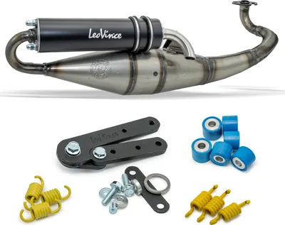 Zdjęcie produktu dla LeoVince kompletny system aluminiowy czarny dla CPI HUSSAR / OLIVER 50 / POPCORN 50