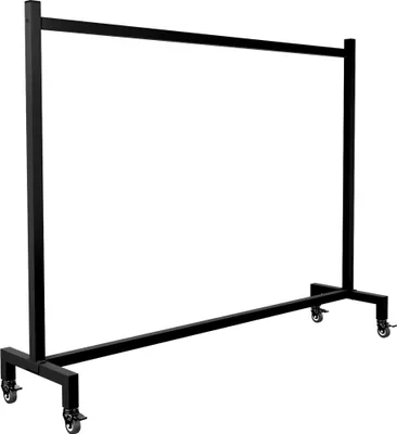 Produktbild von CLP Kleiderständer rollbar Gisborne schmaler Garderobenständer mit Stahl-Gummirädern schwarz Größe 150x38x120
