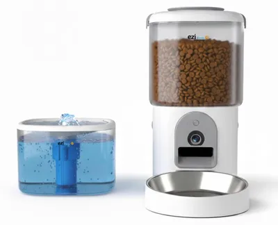 Obrázok produktu pre Dávkovač granulí a fontána na vodu 5 W, biela – E.ziclean – NUTRIBOTCAM+X –