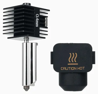 Zdjęcie produktu dla Zestaw Hot-End, akcesoria zamienne do ekstrudera, kompatybilne z drukarkami 3D Lab A1/A1mini, wysokotemperaturowa dysza 0,6 mm z hartowanej stali z silikonową nasadką ochronną