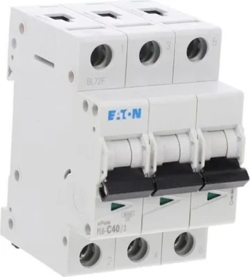 Image de Disjoncteur de protection de circuit 3P C 40A 6kA AC PL6-C40/3 286605