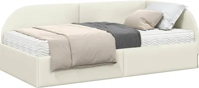 Immagine prodotto di vidaXL Struttura letto ad angolo con materasso e testata 2 pezzi in velluto crema