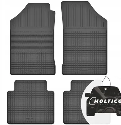 Imagen del producto de Juego de alfombrillas de goma con borde, aptas para todas las estaciones, para Renault Clio I (1990-1998)