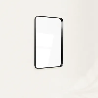 Hauptansicht des LunaMirror Theo Wandspiegels in Schwarz, 161 x 52 cm