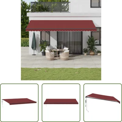 Produktbild von The Living Store Markise Automatisch Weinrot 600x300 cm