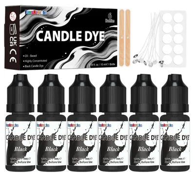 Immagine prodotto di Solidchoice - Colorante nero per cera di candele, 6 flaconi da 10 ml
