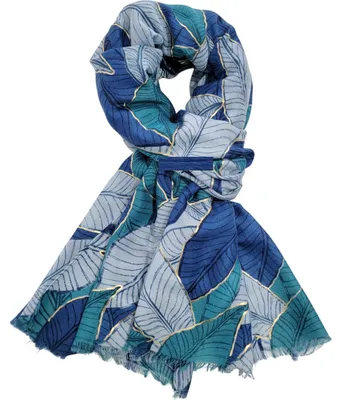 Imagen del producto de Bufanda ligera con estampado floral, ideal para todas las estaciones