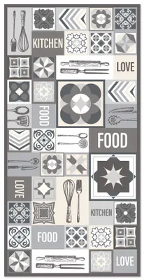 Productafbeelding van Vinyl vloerkleed met keukenthema, 80x150 cm