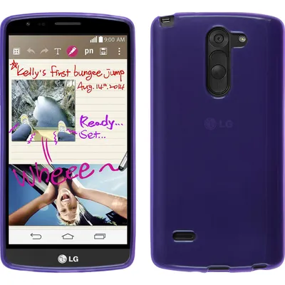 Produktbild von PhoneNatic Case kompatibel mit LG G3 Stylus - lila Silikon Hülle transparent + 2 Schutzfolien
