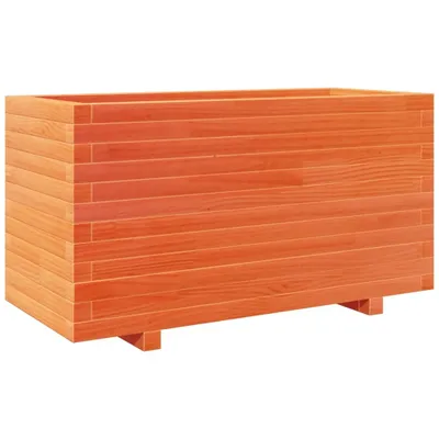 Obrázok produktu pre Záhradný kvetináč voskovohnedý 90x40x49,5 cm masívna borovica