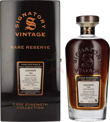 Produktbild von Signatory Vintage Glen Mhor RARE RESERVE 50 Years Old Cask Strength Collection 1965 in Holzkiste 47,1 % 0,70 lt.