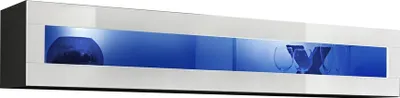 Produktbild von Breite Vitrine FREYA – schwarz / weiß