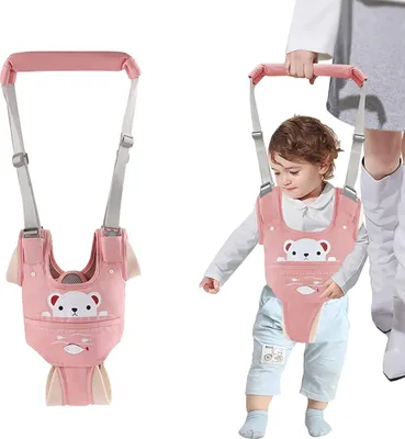 Produktbild von Lauflernwagen Lauflernhilfe für Baby,Babylauflern Hilfe,Verstellbar mit Lätzchen, Rosa