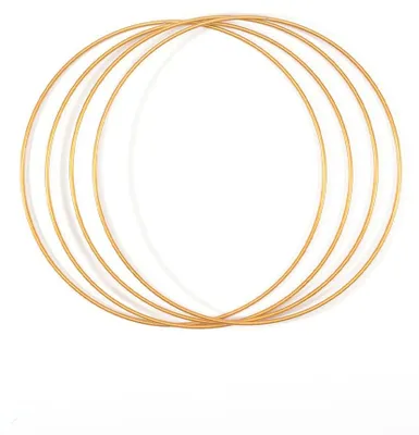 Produktbild von Vaessen Creative Metallringe Ø 20 cm x 3 mm Kreis zum Basteln - 4 Stück Drahtkre