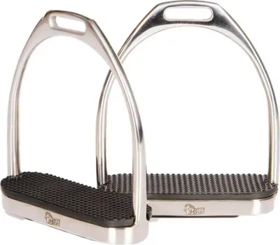 Imagen del producto de Estribos de acero inoxidable "Fillis" de Harry's Horse, color plateado, 11 cm