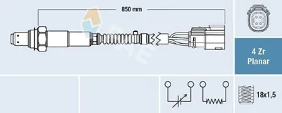Produktbild von FAE Lambdasonde für FORD Fiesta Mk6 Schrägheck (JA8, JR8) nach-Kat 77651