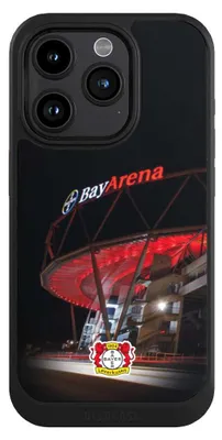 Produktbild von NIVOCASE Hülle für Apple iPhone 15 Pro  Handyhülle NIVOcore Case Schwarz Bayer 04 Leverkusen Offizielles Lizenzprodukt Stadion