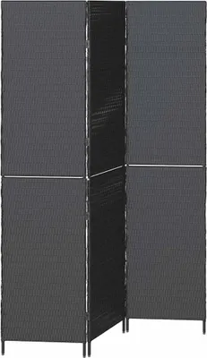 Immagine prodotto di Divider per stanze Nero 146 x 180 cm polyrattan