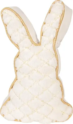Obrázek produktu pro Clayre & Eef Zarážka do dveří Králík 20x7x31 cm Bílý polyester