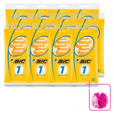 Zdjęcie produktu dla 12 sztuk maszynek do golenia jednorazowych Bic 1 Sensitive dla mężczyzn - opakowanie ekonomiczne