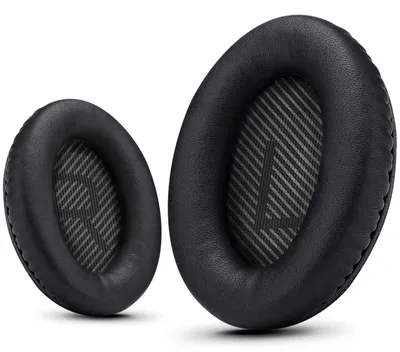 Productafbeelding van Vervangende oorkussens, zwart, compatibel met QC35, QC25, QC15, QC2, AE2 en AE2i koptelefoons