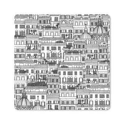 Produktbild von MuchoWow® Mauspad Mousepad Muster - Italien - Haus 20x20 cm - Mousepads - Maus Mat - Pad - Mausunterlage - Desk Mat - Bureauartikeln