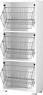 Produktbild von Germania Schuhschrank (Korpus) "Colorado" in Weiß, 53 x 132 x 30 cm (BxHxT) 3261-84